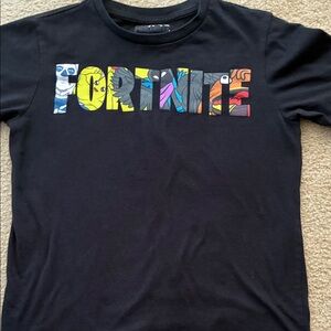Kids Black Fortnite Graphic T-Shirt size 10/12